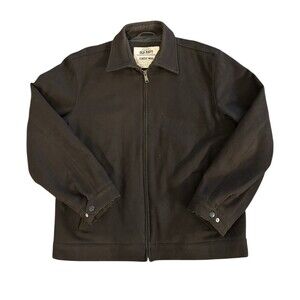 Old Navy Wool Coat Large Brown Bomber Style Men’s Large